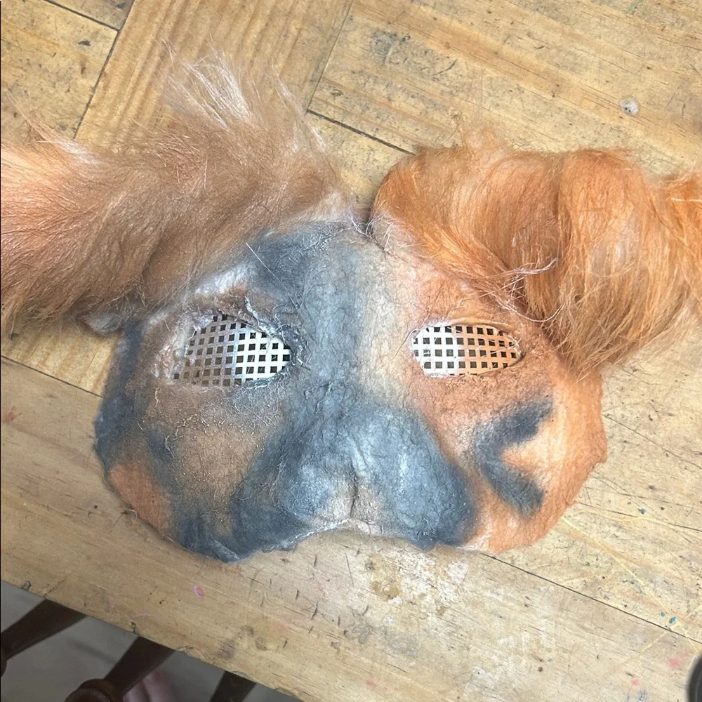 Unique Orange and Gray Face Mask